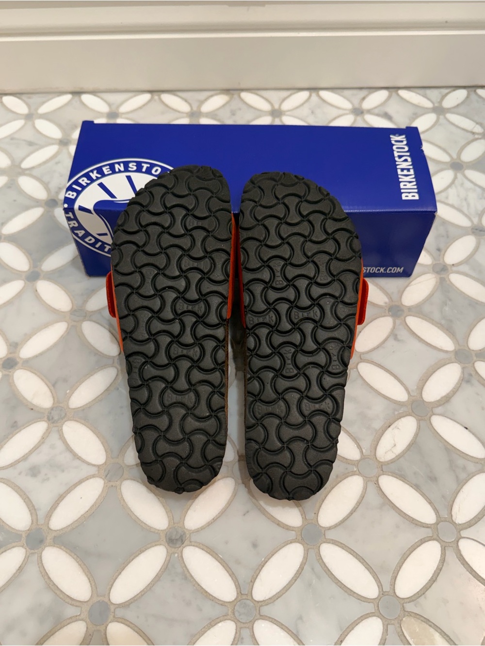 Birkenstock Madrid Big Buckle Sandals Crimson Red Oiled Leather Gold Narrow 38 - Picture 11 of 15